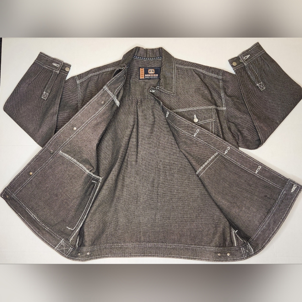 MUSSO Denim Jacket With Matching Jeans in Grey XL